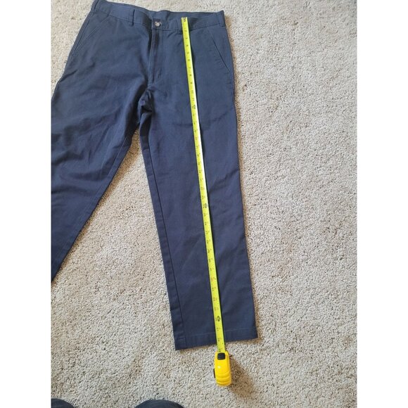 George Mens Pants Dark Gray Size 34 x 30 Cotton Blend Flat Front Casual Career - Picture 6 of 7